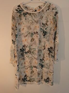 Bellambra Silk Sheer Tunic - Floral
